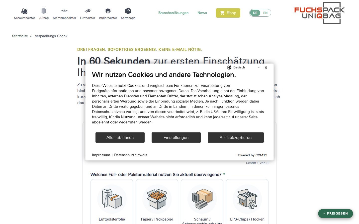 Verpackungs-Check Fuchspack (preprod)
