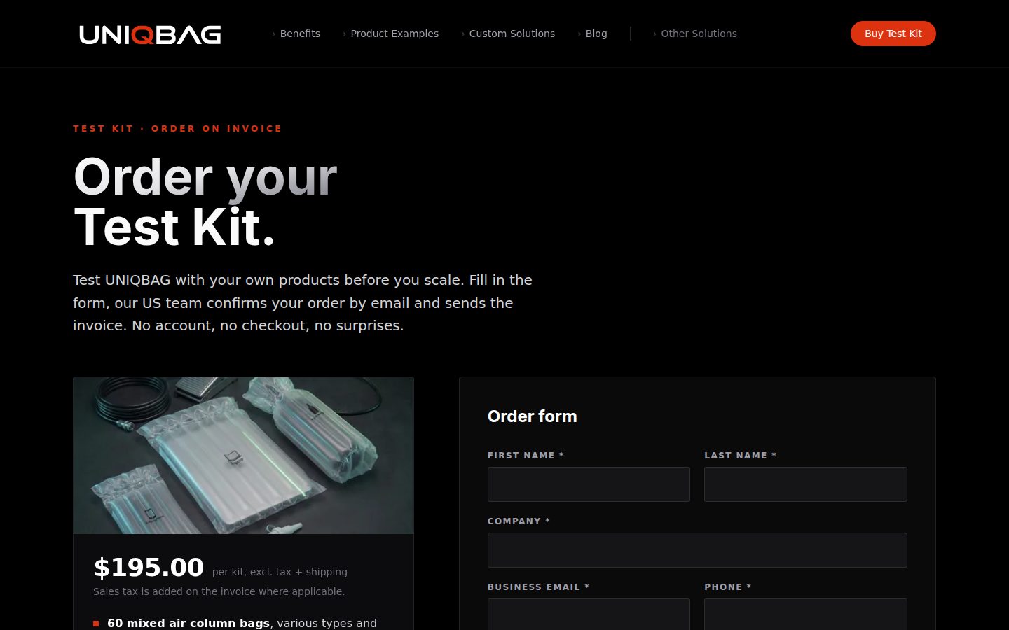 Test-Kit-Bestellformular